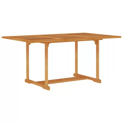 vidaXL tömör tíkfa kerti asztal 150 x 90 x 75 cm