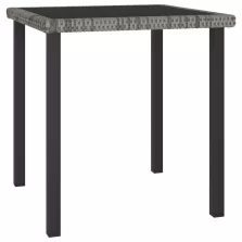   vidaXL szürke polyrattan kerti étkezőasztal 70 x 70 x 73 cm