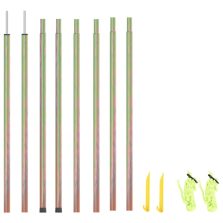 vidaXL 2 db horganyzott acél napvitorlaoszlop 200 cm