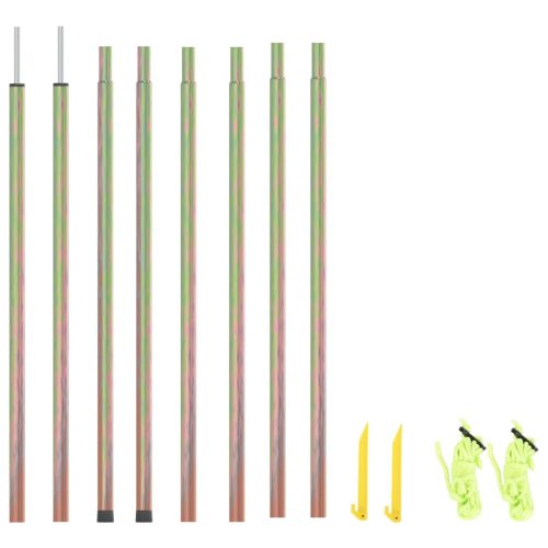 vidaXL 2 db horganyzott acél napvitorlaoszlop 200 cm