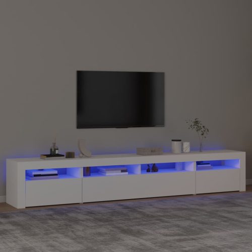 vidaXL fehér TV-szekrény LED-lámpákkal 240x35x40 cm