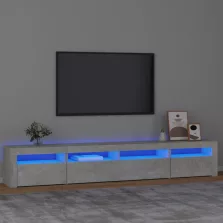   vidaXL betonszürke TV-szekrény LED-lámpákkal 240x35x40 cm
