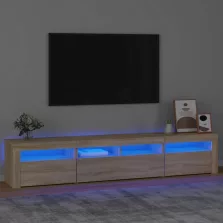   vidaXL sonoma tölgy színű TV-szekrény LED-lámpákkal 210x35x40 cm
