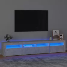   vidaXL betonszürke TV-szekrény LED lámpákkal 210x35x40 cm