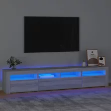  vidaXL szürke sonoma színű TV-szekrény LED-lámpákkal 210x35x40 cm