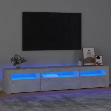   vidaXL betonszürke TV-szekrény LED lámpákkal 195x35x40 cm