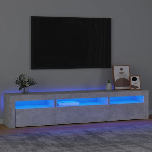 vidaXL betonszürke TV-szekrény LED lámpákkal 195x35x40 cm