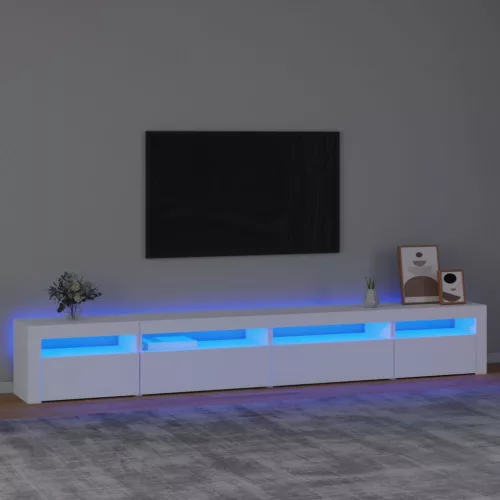 vidaXL fehér TV-szekrény LED-lámpákkal 270x35x40 cm