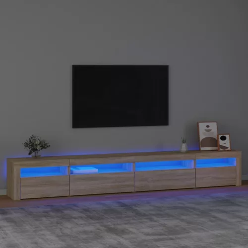 vidaXL sonoma tölgy színű TV-szekrény LED-lámpákkal 270x35x40 cm