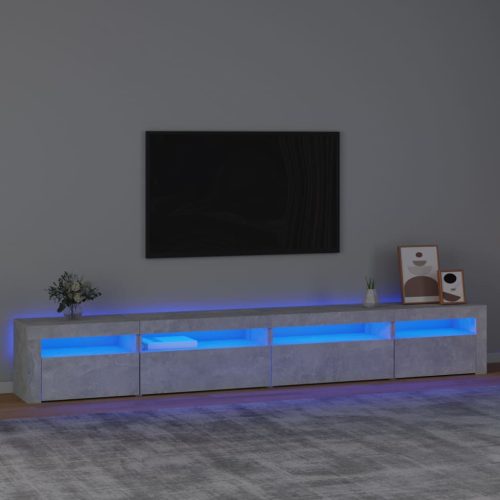 vidaXL betonszürke TV-szekrény LED lámpákkal 270x35x40 cm