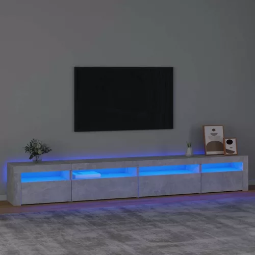 vidaXL betonszürke TV-szekrény LED lámpákkal 270x35x40 cm