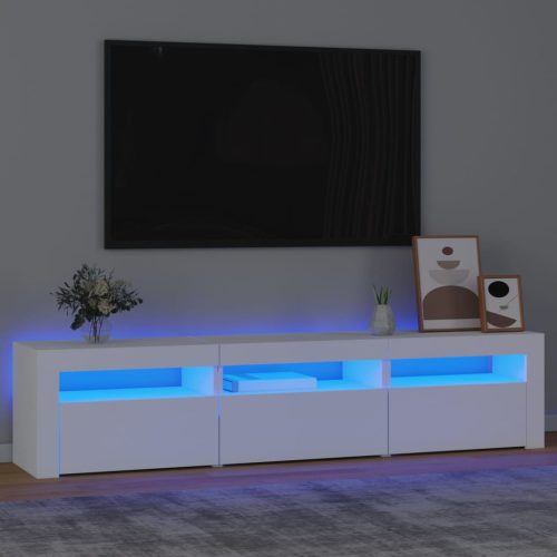 vidaXL fehér TV-szekrény LED-lámpákkal 180x35x40 cm