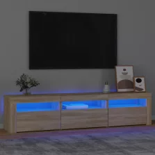   vidaXL sonoma tölgy színű TV-szekrény LED-lámpákkal 180x35x40 cm