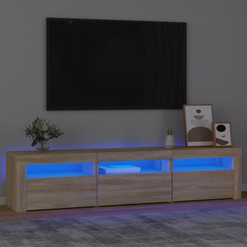 vidaXL sonoma-tölgy színű TV-szekrény LED-lámpákkal 180x35x40 cm