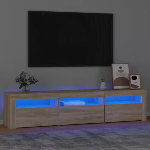 vidaXL sonoma tölgy színű TV-szekrény LED-lámpákkal 180x35x40 cm