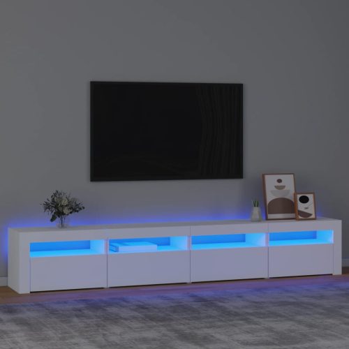 vidaXL fehér TV-szekrény LED-lámpákkal 240x35x40 cm