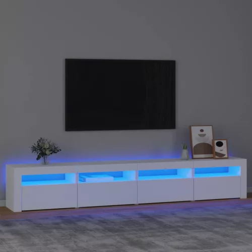 vidaXL fehér TV-szekrény LED-lámpákkal 240x35x40 cm