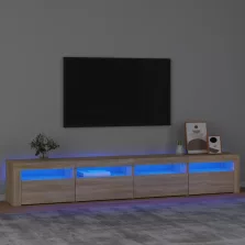  vidaXL sonoma tölgy színű TV-szekrény LED-lámpákkal 240x35x40 cm