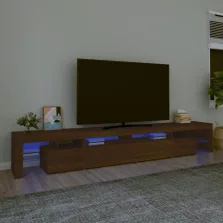  vidaXL barna tölgy színű TV-szekrény LED-lámpákkal 260x36,5x40 cm