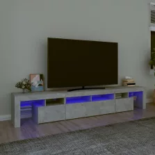   vidaXL betonszürke TV-szekrény LED lámpákkal 230x36,5x40 cm