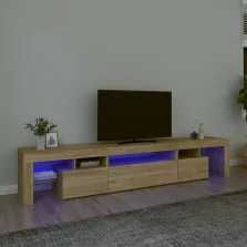   vidaXL sonoma tölgy színű TV-szekrény LED-lámpákkal 215x36,5x40 cm