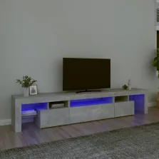   vidaXL betonszürke TV-szekrény LED lámpákkal 215x36,5x40 cm