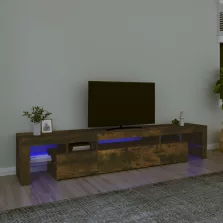   vidaXL füstös tölgy színű TV-szekrény LED-világítással 215x36,5x40 cm
