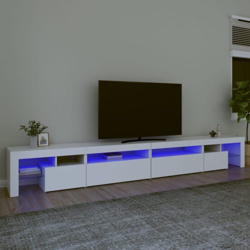 vidaXL fehér TV-szekrény LED-lámpákkal 290x36,5x40 cm