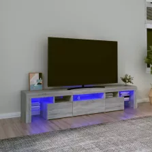   vidaXL szürke sonoma színű TV-szekrény LED-lámpákkal 200x36,5x40 cm