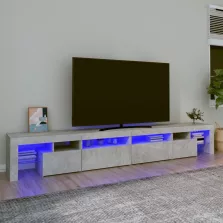   vidaXL betonszürke TV-szekrény LED lámpákkal 260x36,5x40 cm