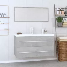 vidaXL 3 részes betonszürke fürdőszobai bútorgarnitúra