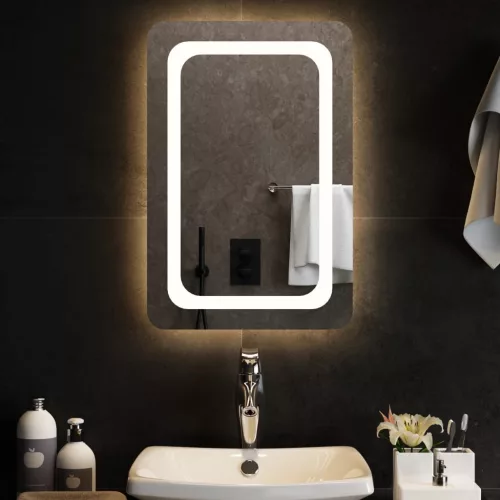 vidaXL LED-es fürdőszobatükör 40x60 cm