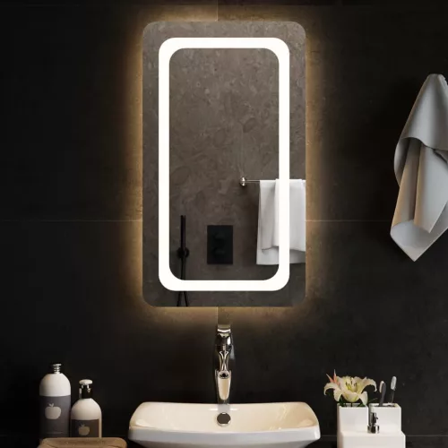 vidaXL LED-es fürdőszobatükör 40x70 cm