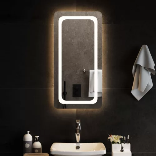 vidaXL LED-es fürdőszobatükör 40x80 cm