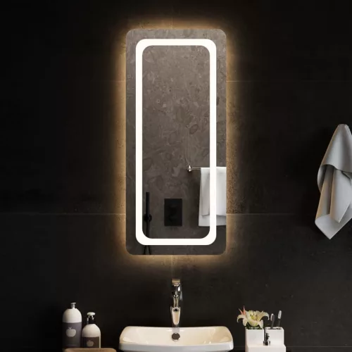 vidaXL LED-es fürdőszobatükör 40x90 cm