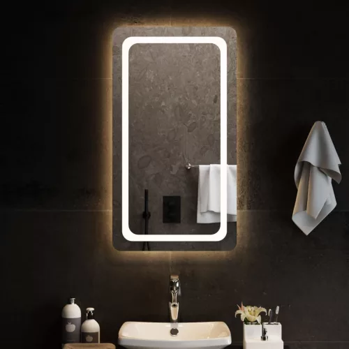 vidaXL LED-es fürdőszobatükör 50x90 cm