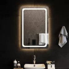 vidaXL LED-es fürdőszobatükör 60x90 cm
