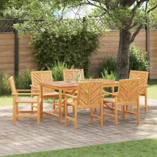   vidaXL Kerti étkező székek 6 pcs Barna 59 x 62.5 x 89 cm tömör akácfa