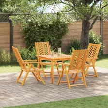 vidaXL Dönthető szék 4 pcs Barna 57 x 71 x 90cm faszínű