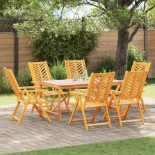   vidaXL Kerti Szék 6 pcs Barna 57 x 72 x 109 cm Tömör Akácfa