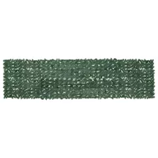 vidaXL sötétzöld leveles erkélyparaván 400 x 100 cm