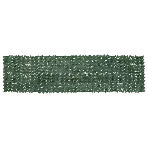 vidaXL sötétzöld leveles erkélyparaván 400 x 100 cm