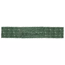 vidaXL sötétzöld leveles erkélyparaván 600 x 100 cm