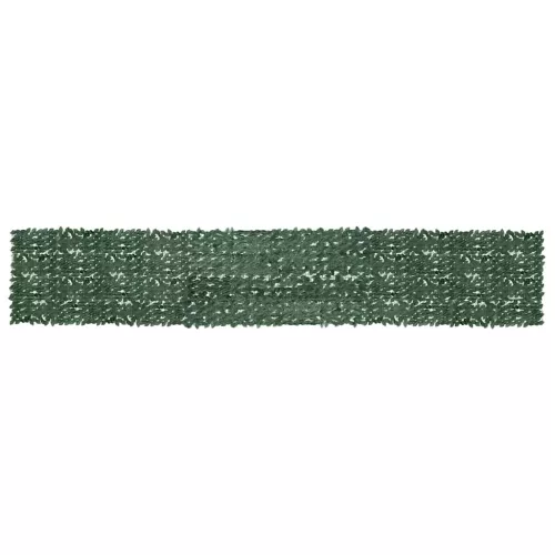 vidaXL sötétzöld leveles erkélyparaván 600 x 100 cm