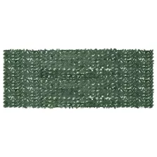 vidaXL sötétzöld leveles erkélyparaván 400 x 150 cm