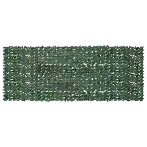 vidaXL sötétzöld leveles erkélyparaván 400 x 150 cm
