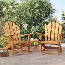   vidaXL 2 db tömör tíkfa kerti adirondack hintaszék 79 x 100 x 103 cm