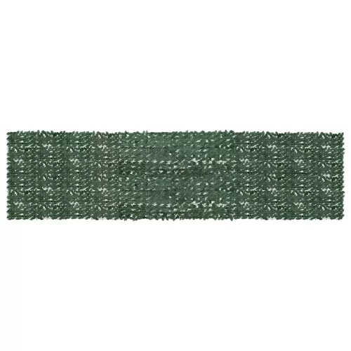 vidaXL sötétzöld leveles erkélyparaván 600 x 150 cm