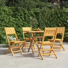   vidaXL 4 db tömör tíkfa összecsukható kerti szék 47 x 61 x 90 cm