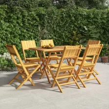   vidaXL 6 db tömör tíkfa összecsukható kerti szék 47 x 61 x 90 cm